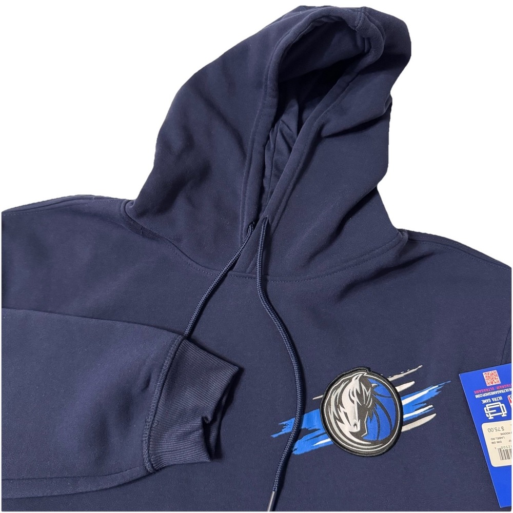 Ultra Game Fast Break PO Hoodie Mens XL Dallas Mavericks NBA Navy NWT